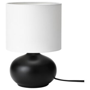 IKEA TVÄRFOT Table lamp, black/white