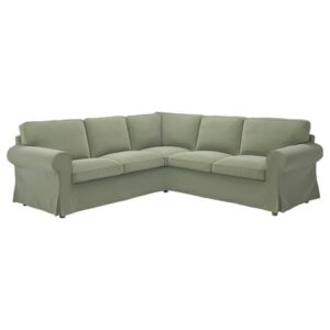 IKEA UPPLAND Sectional, 4-seat corner, Hakebo gray/green