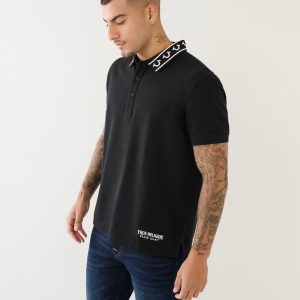 TRUE RELIGION EMBROIDERED TRUE RELIGION POLO SHIRT