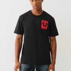 TRUE RELIGION FLOCKED BUDDHA TEE