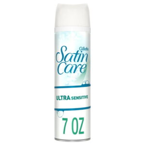 Gillette Venus Satin Care Ultra Sensitive Skin Shave Gel, Shaving Cream for Women, Fragrance Free, 198G
