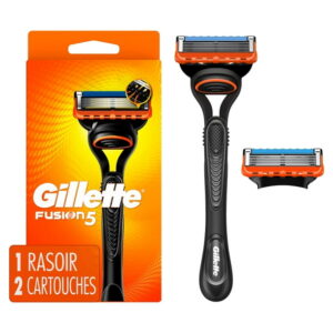 Gillette Fusion5 Shaving Razor for Men, 1 Razor Handle, 2 Razor Blade Refills