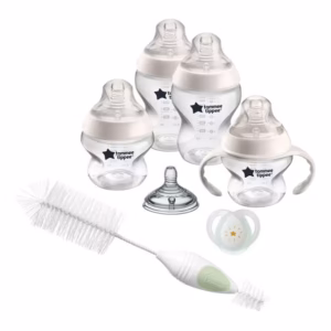 Tommee Tippee Closer to Nature Newborn Baby Bottle Set (Unisex), Award-winning nipple