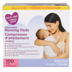 Parent's Choice Disposable Nursing Pads, 100 pads (5.12" x 5.12")