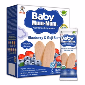 Baby Mum-Mum Organic Blueberry and Goji Rice Rusks, 24 Rusks, 50 g