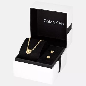 Calvin Klein Crystal Accent Necklace and Earrings Gift Set
