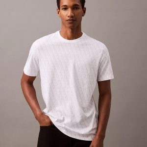 Calvin Klein Refined Allover Monogram Logo Classic T-Shirt