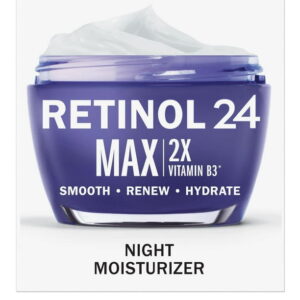 Olay Retinol 24 MAX Face Moisturizer Anti-Aging Night Face Cream for Wrinkles and Uneven Skin Tone with Retinol2, 48G