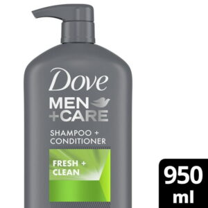 Dove Men Care Fresh and Clean + Conditioner with caffeine and menthol 2 in 1 Shampoo and Conditioner