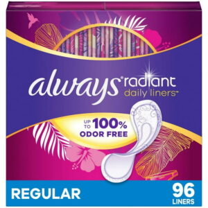 Always Radiant Daily Liners Light Absorbency, Regular Length