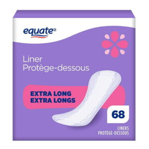 Equate Light Absorbency Extra Long Pantiliner Unscented, 68 Count, 68 Light Absorbency Extra Long Pantiliners Unscented