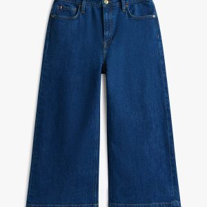 Tommy Hilfiger High-Rise Wide-Leg Cropped Jean