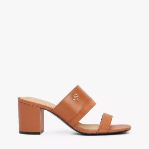 Tommy Hilfiger Block-Heel Leather Sandal
