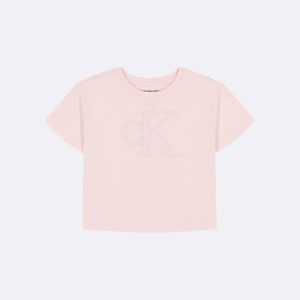 Calvin Klein Girls Monogram Logo Boxy Tee