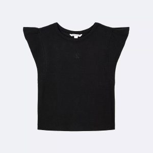 Calvin Klein Girls Flutter Crewneck Baby Tee