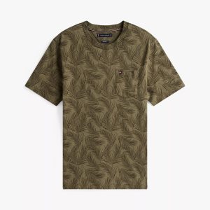 Tommy Hilfiger Allover Leaf Print Pocket T-Shirt