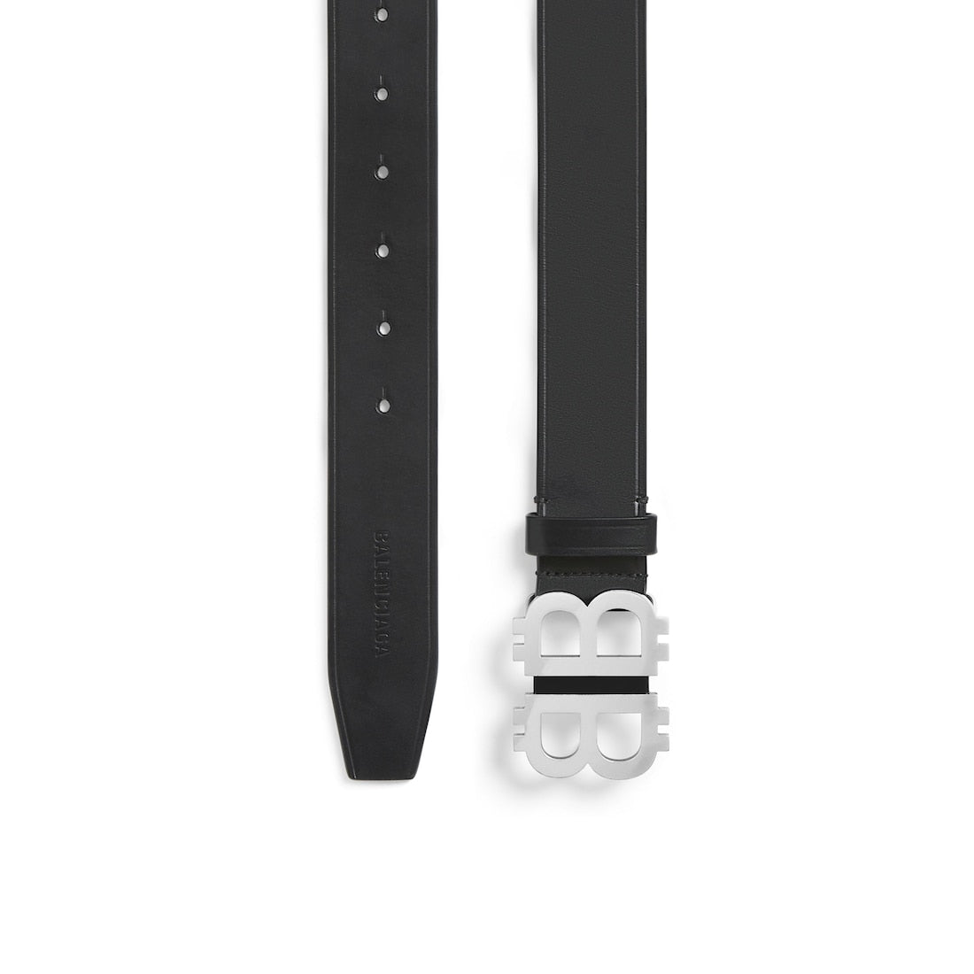 BALENCIAGA Men's Crypto Bb Belt in Black