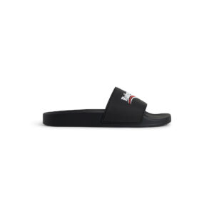 BALENCIAGA Men's Pool Slide Sandal in Black