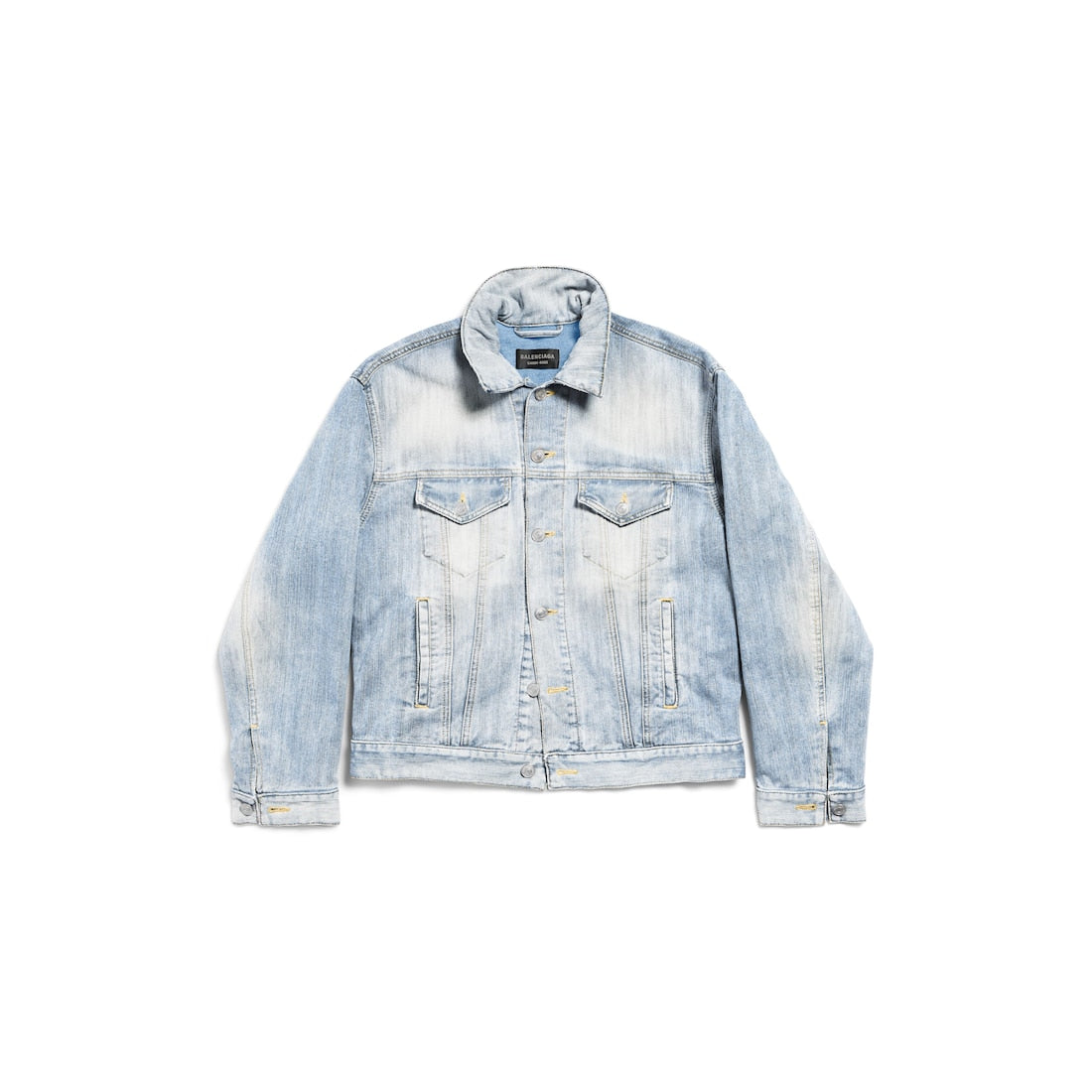 BALENCIAGA Women's Standing Collar Jacket in Light Blue