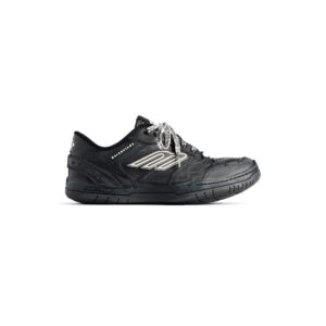 BALENCIAGA Men's Hamptons Worn-out Sneaker in White/dark Blue/grey