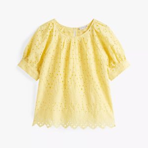 Tommy Hilfiger Embroidered Eyelet Short-Sleeve Top