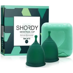 SHORDY Reusable Silicone Menstrual Cups Set of 2 with Box