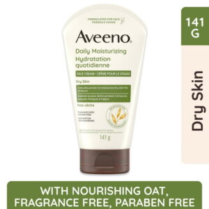 Aveeno Daily Moisturizing Face Cream, Facial & Neck Moisturizer, Dry Skin, Non-GMO Oat, Paraben Free